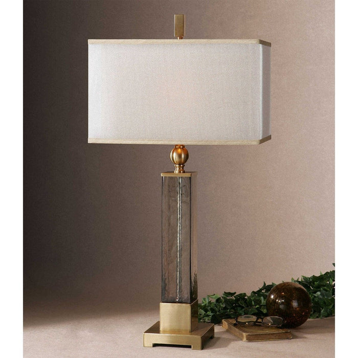 Uttermost Caecilia Amber Glass Table Lamp