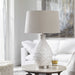 Uttermost Camellia Glossed White Table Lamp