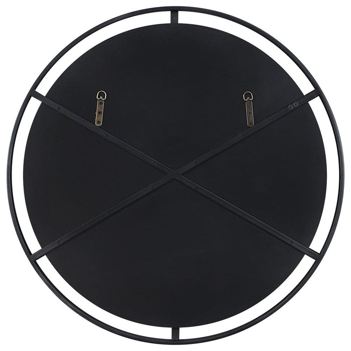 Uttermost Cashel Black Round Wall Mirror