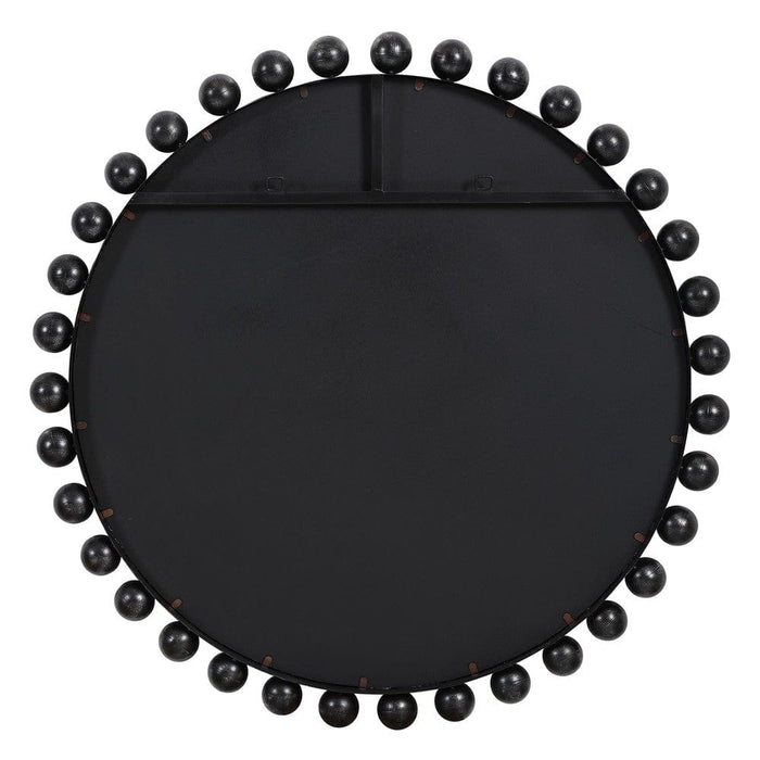 Uttermost Cyra Black Round Wall Mirror