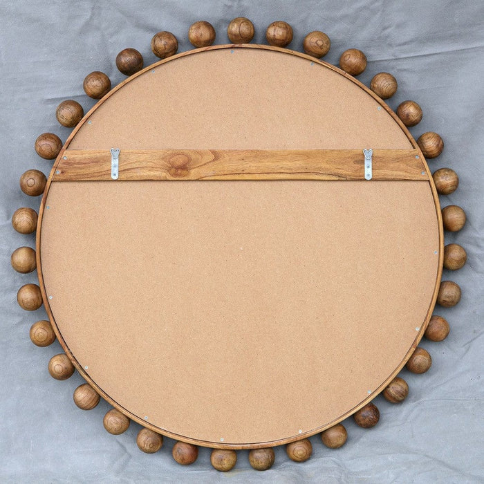 Uttermost Cyra Wood Round Mirror Walnut