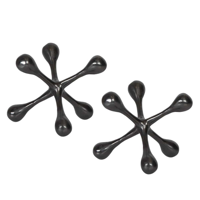 Uttermost Harlan Black Nickel Objects, Set of 2