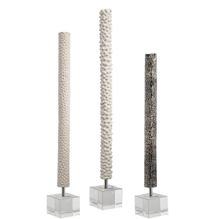 Uttermost Makira Cylindrical Sculptures, Set of 3