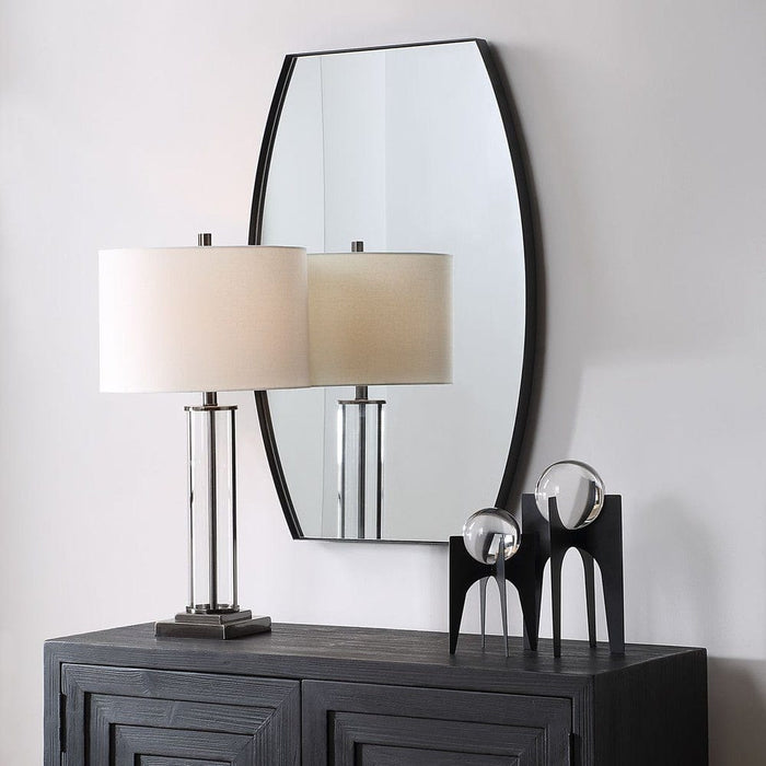 Valencia Curved Black Wall Mirror