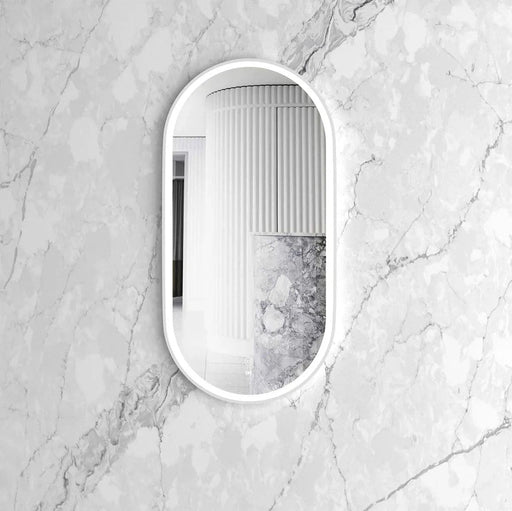 Varina White Framed LED Front lit Wall Mirror