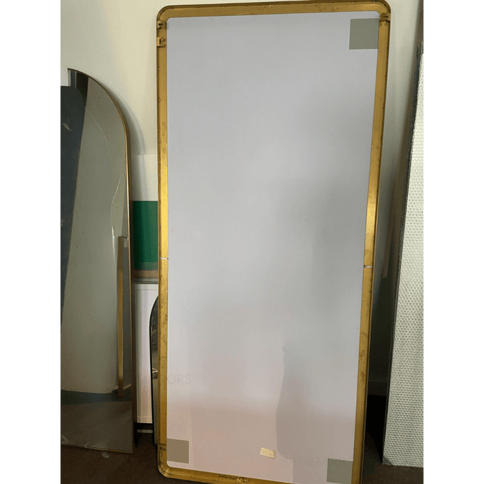 Viola Brushed Brass Gold Wall Mirror