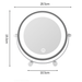 Zora Round LED Vanity Mirror