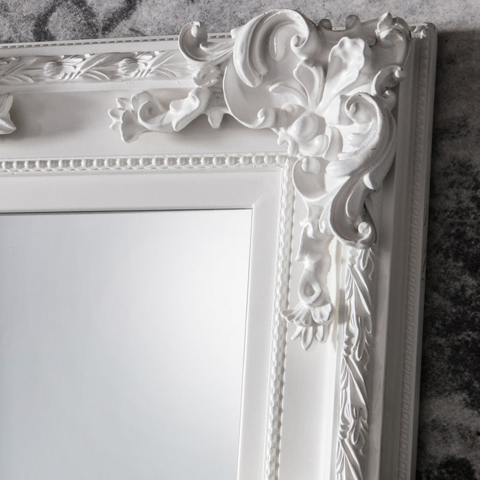 Aletha Leaner Mirror White - SHINE MIRRORS AUSTRALIA