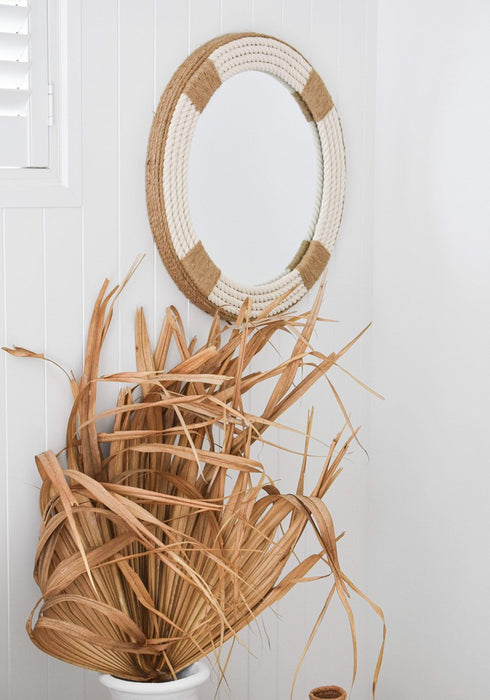 Dune White Round Wall Mirror - SHINE MIRRORS AUSTRALIA