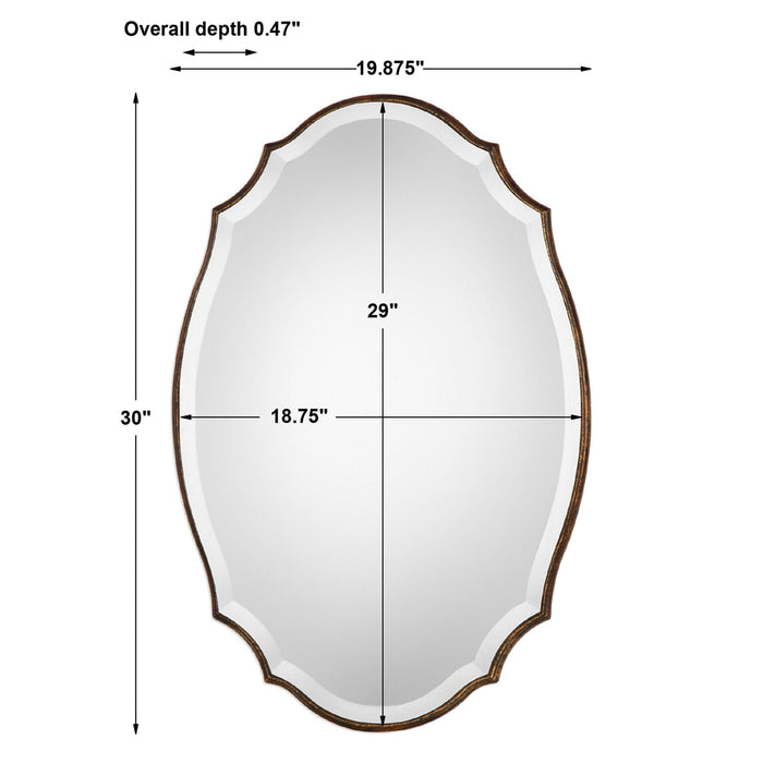 Elena Oval Bronze Wall Mirror - SHINE MIRRORS AUSTRALIA