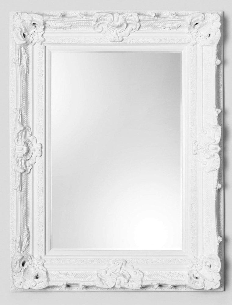 Square fashion Decorative Mirror Iron Wall Mirror Antique White