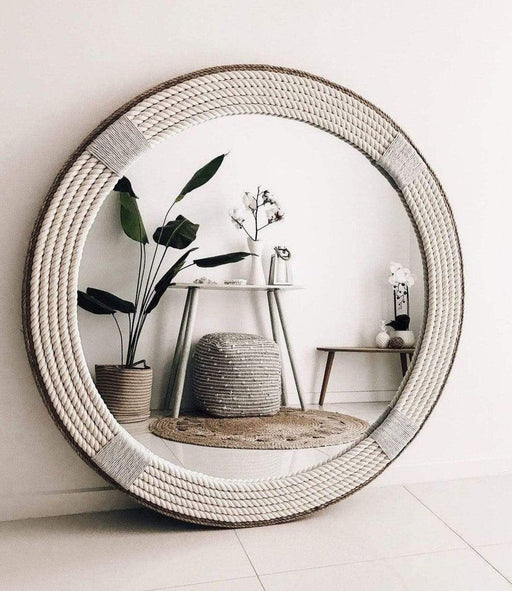 Hula Grey Round Wall Mirror - SHINE MIRRORS AUSTRALIA