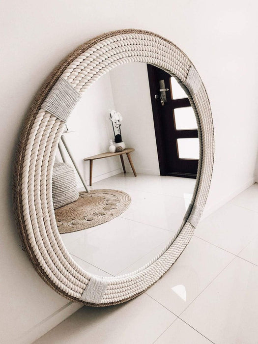 Hula Grey Round Wall Mirror - SHINE MIRRORS AUSTRALIA