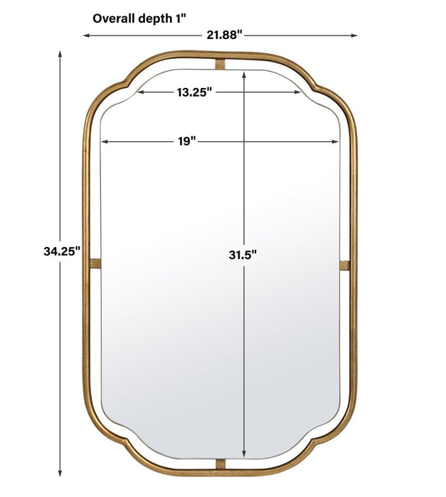 Iris Antiqued Gold Wall Mirror - SHINE MIRRORS AUSTRALIA