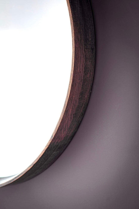 Karina Round Walnut Wall Mirror - SHINE MIRRORS AUSTRALIA