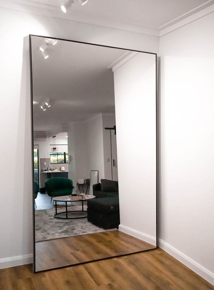 Megan Black Slim Wall Mirror — SHINE MIRRORS AUSTRALIA