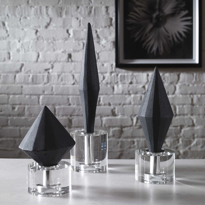 Uttermost Alize Black Sculptures Set of 3