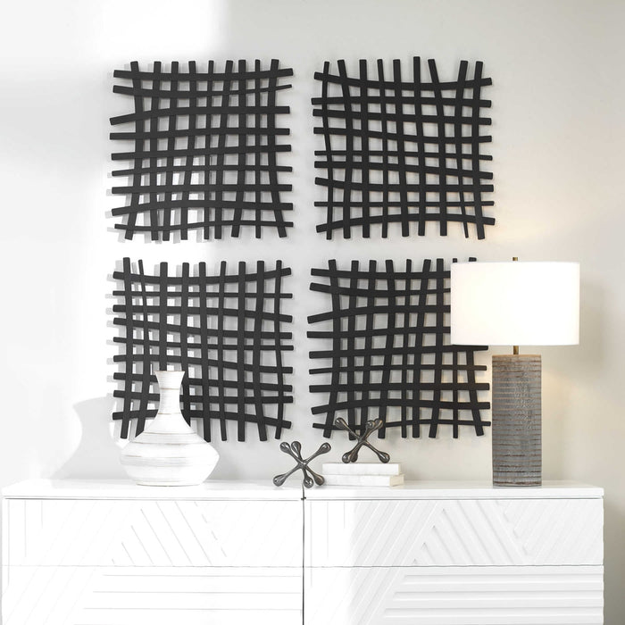 Uttermost Gridlines Black Metal Wall Decor