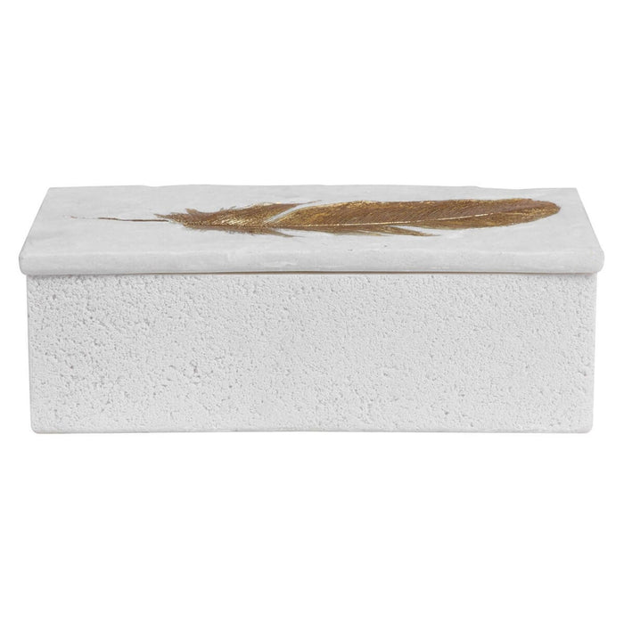 Uttermost Nephele White Stone Box