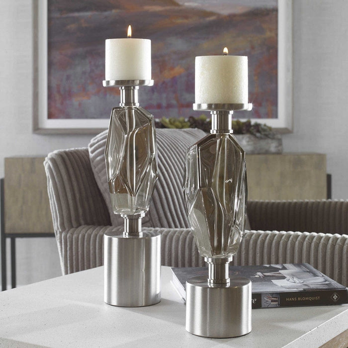 Uttermost Ore Candleholders Set of 2