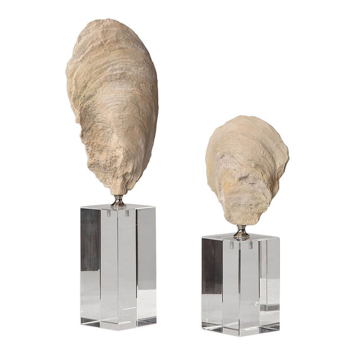 Uttermost Oyster Shell Sculptures, S/2