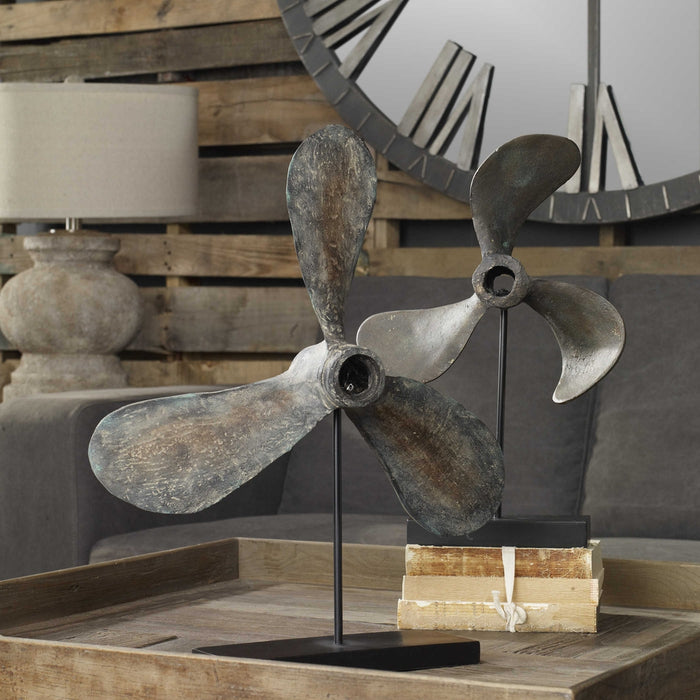 Uttermost Propellers Rust Sculptures, S/2