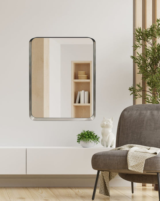 Viola Brushed Nickel Wall Mirror